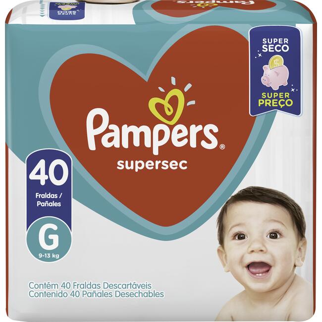 Fralda Descartável Pampers Supersec G 40 un
