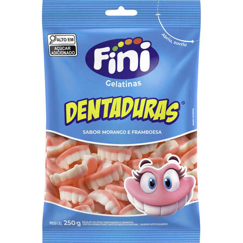 Bala de Gelatina Fini Dentaduras 250g
