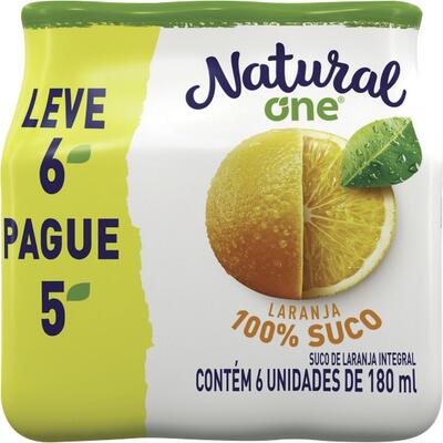 Suco Integral Natural One Laranja 6x180ml