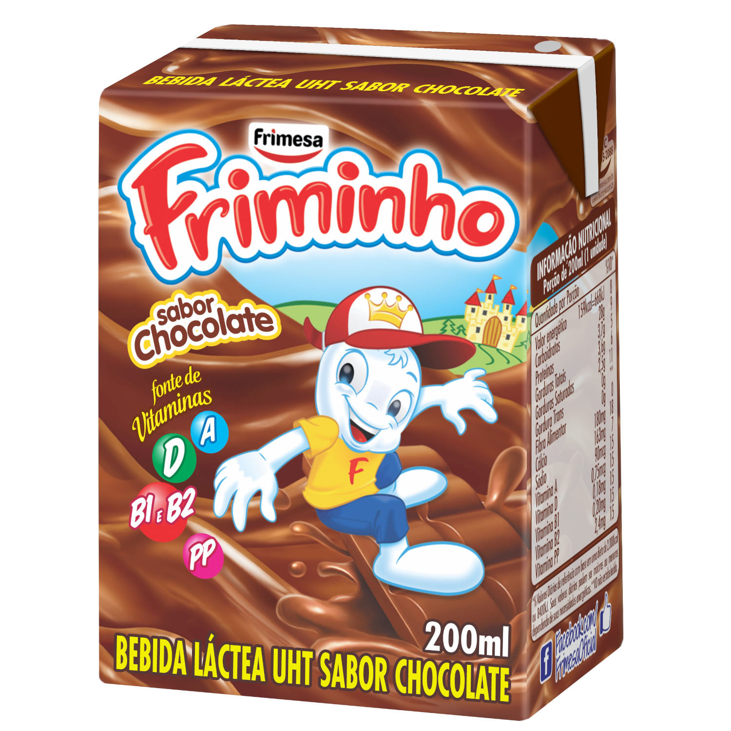 Bebida Láctea Friminho UHT Sabor Chocolate 200ml
