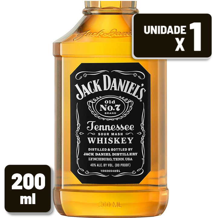 Whisky Jack Daniels Garrafa Vidro 200ml