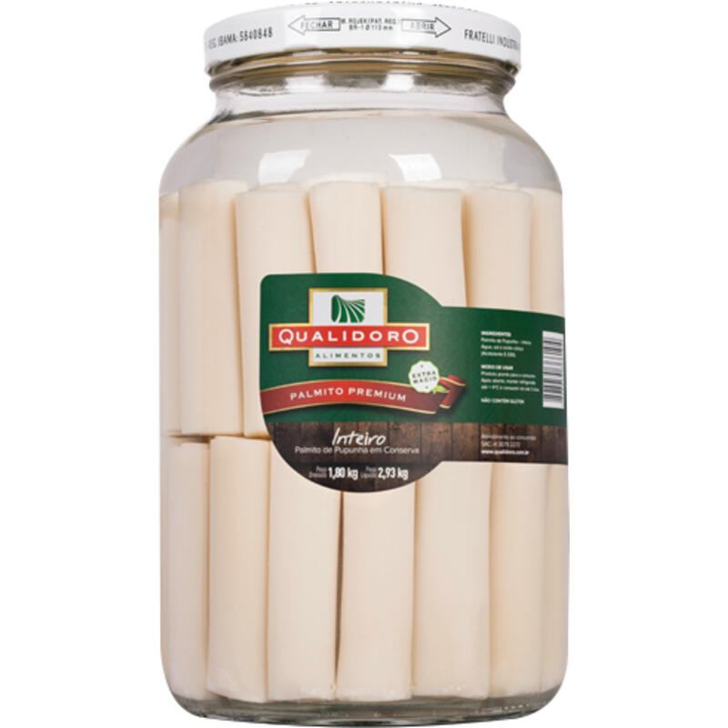 Palmito de Pupunha Qualidoro Inteiro 1,8kg