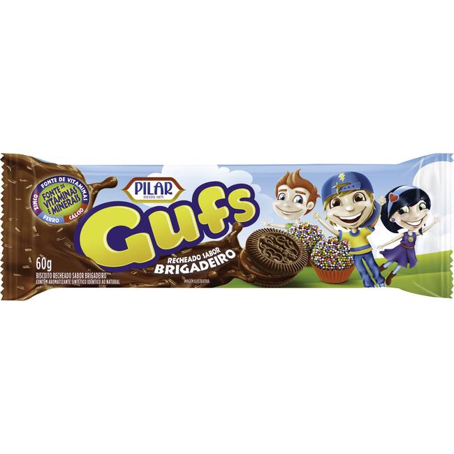Biscoito Recheado Pilar Gufs Brigadeiro 60g