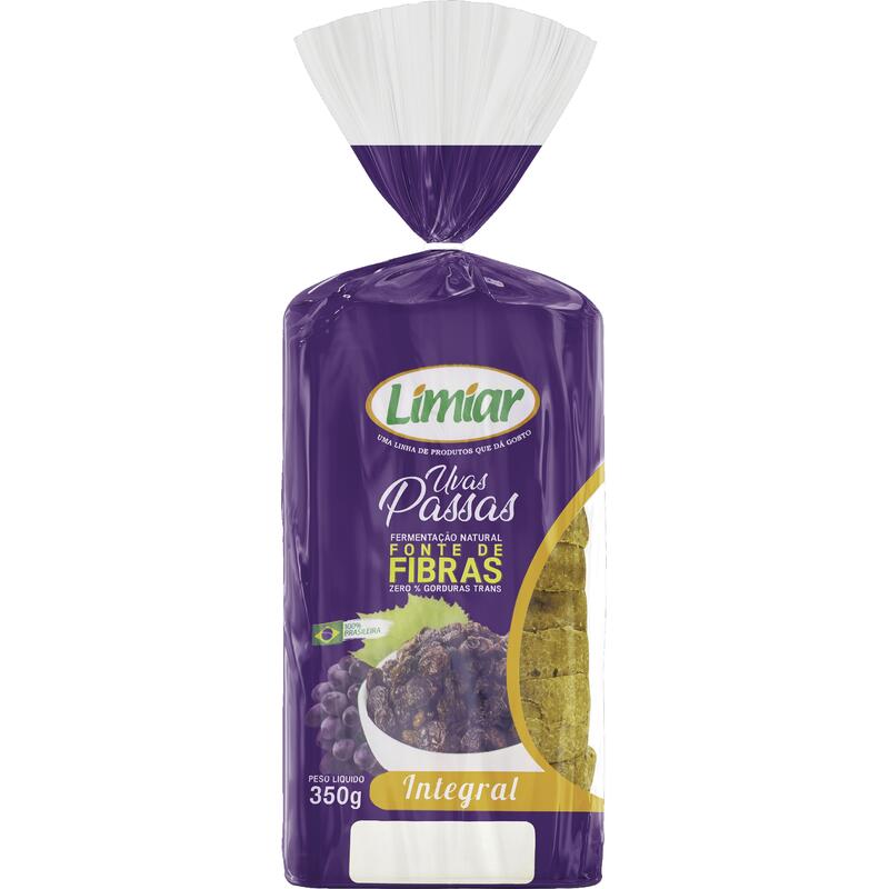 Pão Integral Limiar Uva Passa 350g