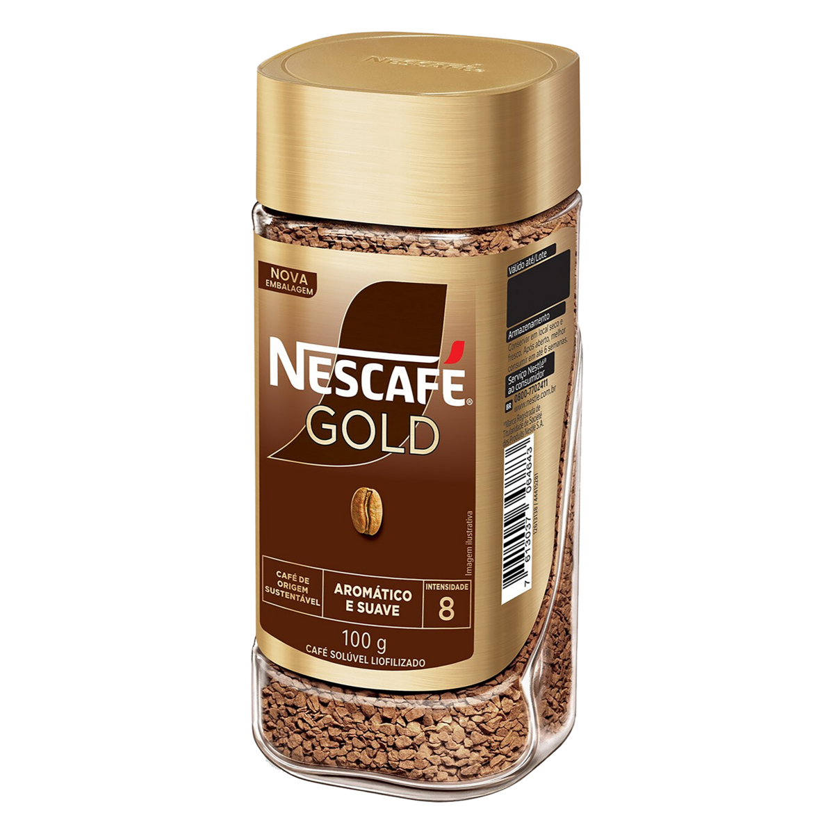 Café Solúvel Liofilizado Nescafé Gold Vidro 100g