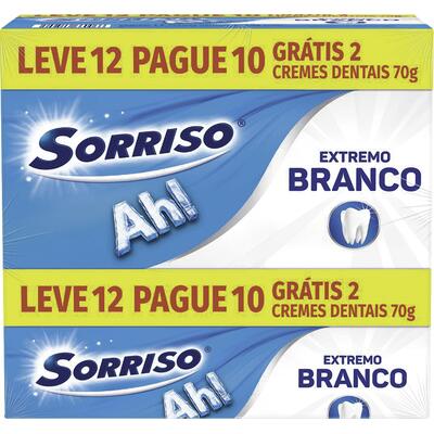 Creme Dental Sorriso Extremo branco 12x70g un