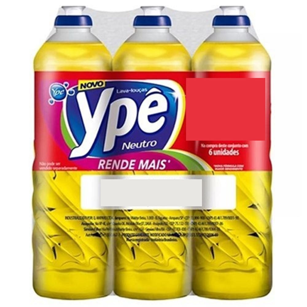 Detergente Ypê Neutro 500ml 6un