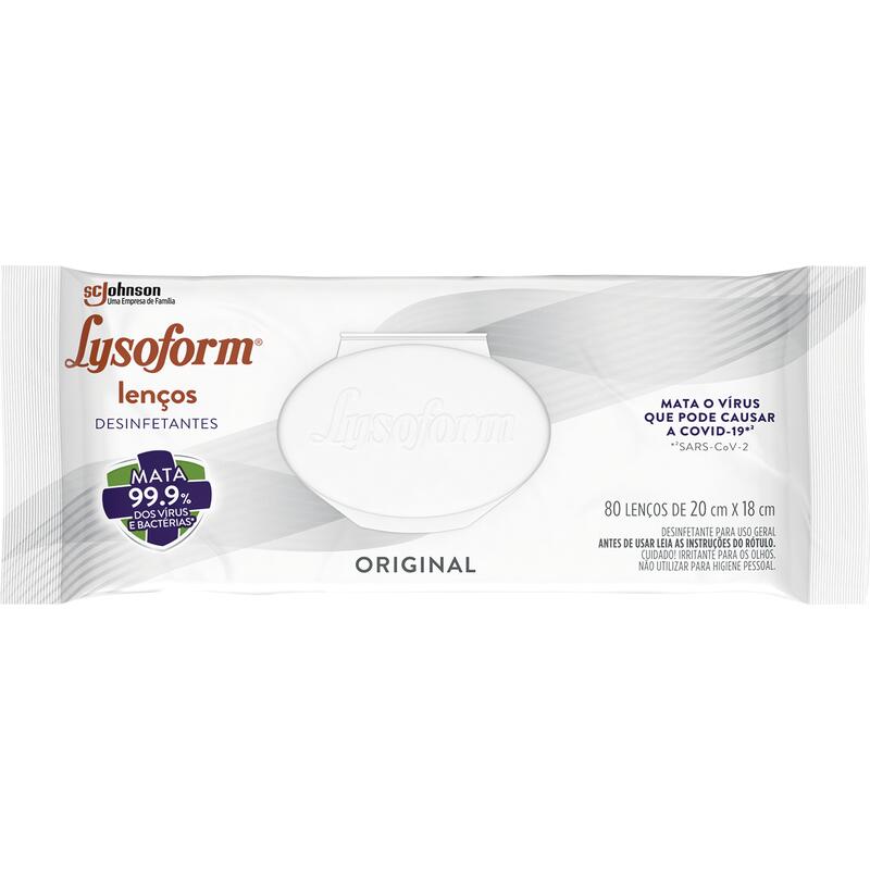 Lenço Desinfetante Lysoform Original 80 un