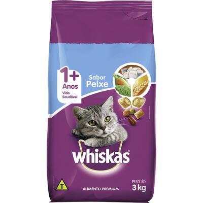 Alimento para Gatos Whiskas Peixe 3kg