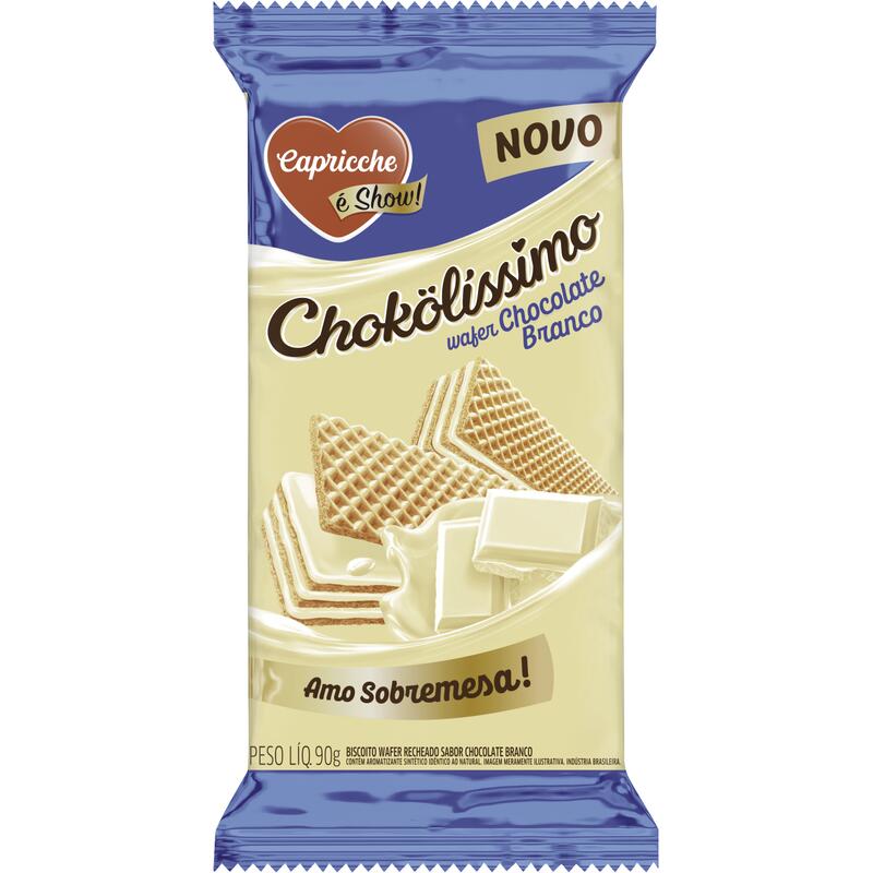 Biscoito Wafer Chokolíssimo Chocolate Branco 90g