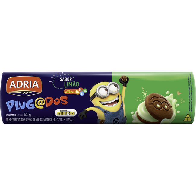 Biscoito Recheado Adria Plugados Limão 130g