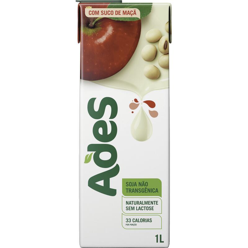Alimento À Base de Soja Ades Maçã 1L
