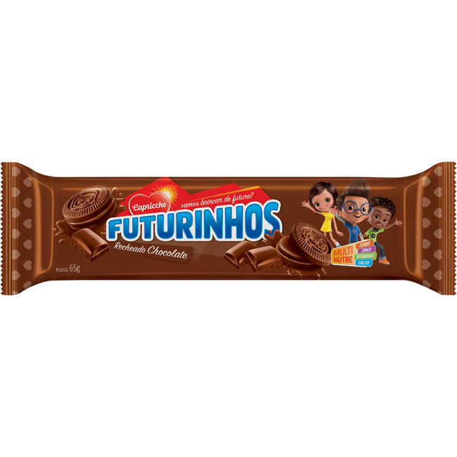 Biscoito Recheado Futurinhos Chocolate 65g