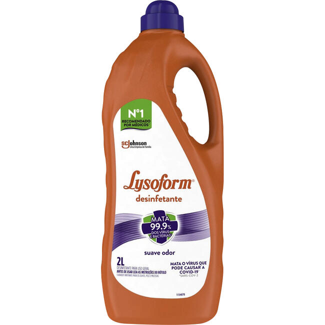 Desinfetante Uso Geral Suave Odor Lysoform Frasco 2l