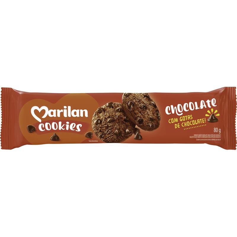 Biscoito Cookies Marilan Chocolate 80g