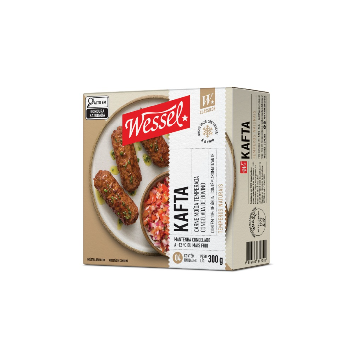 Kafta Wessel Caixa 300g 3 Unidades