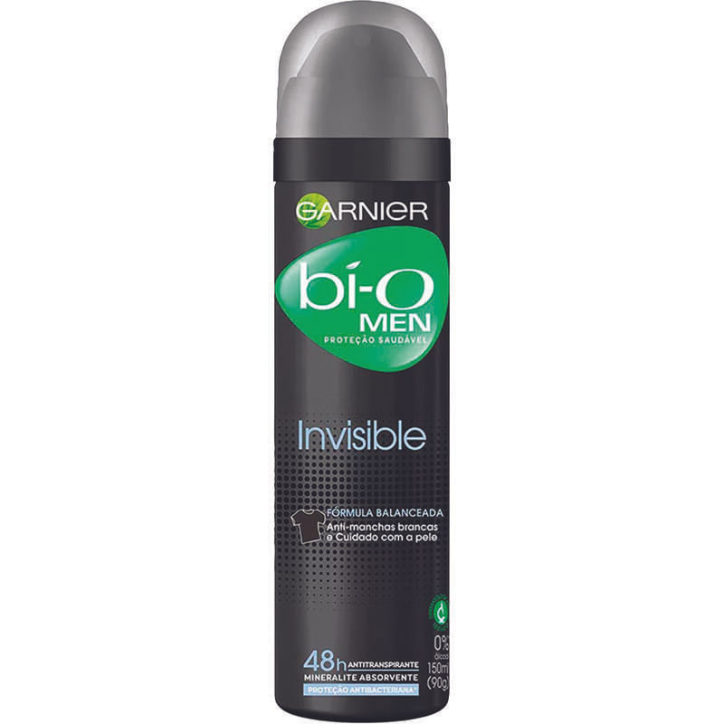 Desodorante Aerossol Garnier Bí-O Invisible Masc 150ml