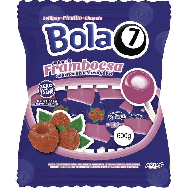 Pirulito Riclan Pop Mania Framboesa 600g