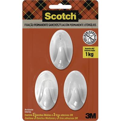 Gancho Scotch Plástico Médio