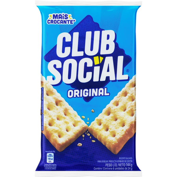 Biscoito Salgado Club Social original multipack 144g