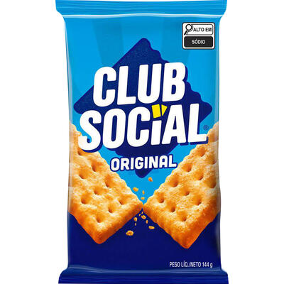 Biscoito Salgado Club Social original multipack 144g