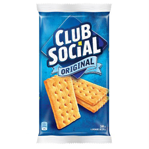 Biscoito Salgado Club Social original multipack 144g