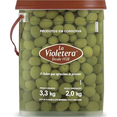 Azeitona Verde La Violetera Com caroço 2kg
