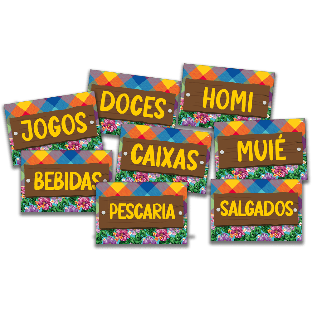 Placas Informativas FESTCOLOR Junina Sortidas