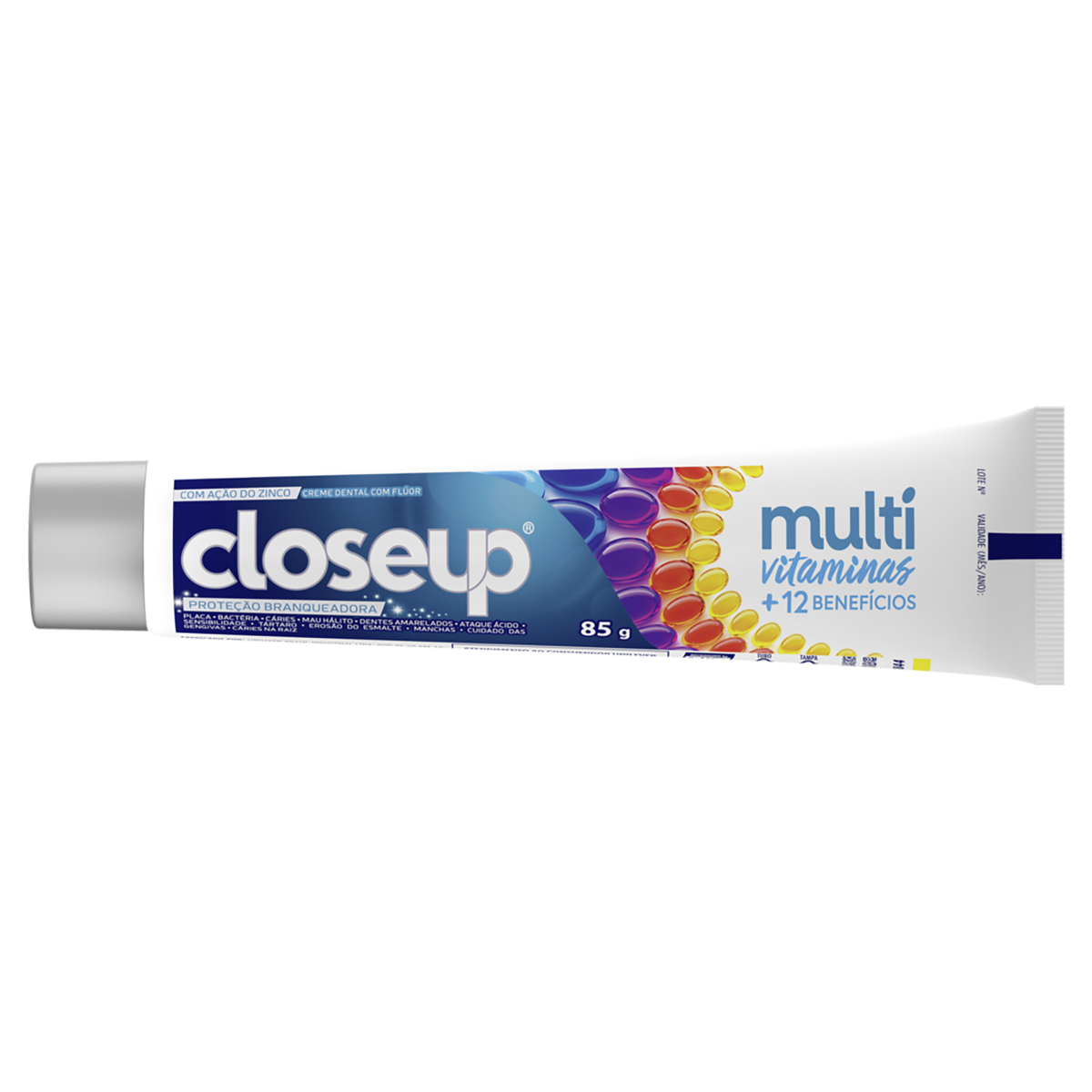 Creme Dental Closeup Multivitaminas + 12 Benefícios Caixa 85g