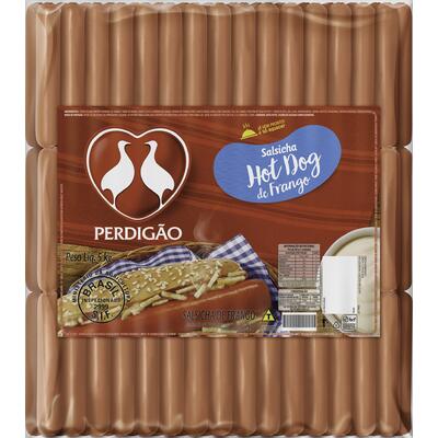 Salsicha de Frango Hot Dog Perdigão Congelada 5kg