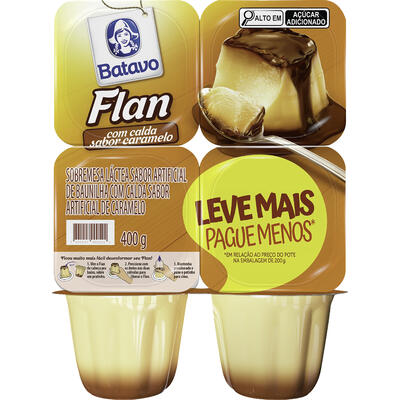 Sobremesa Flan Batavo Caramelo 400g