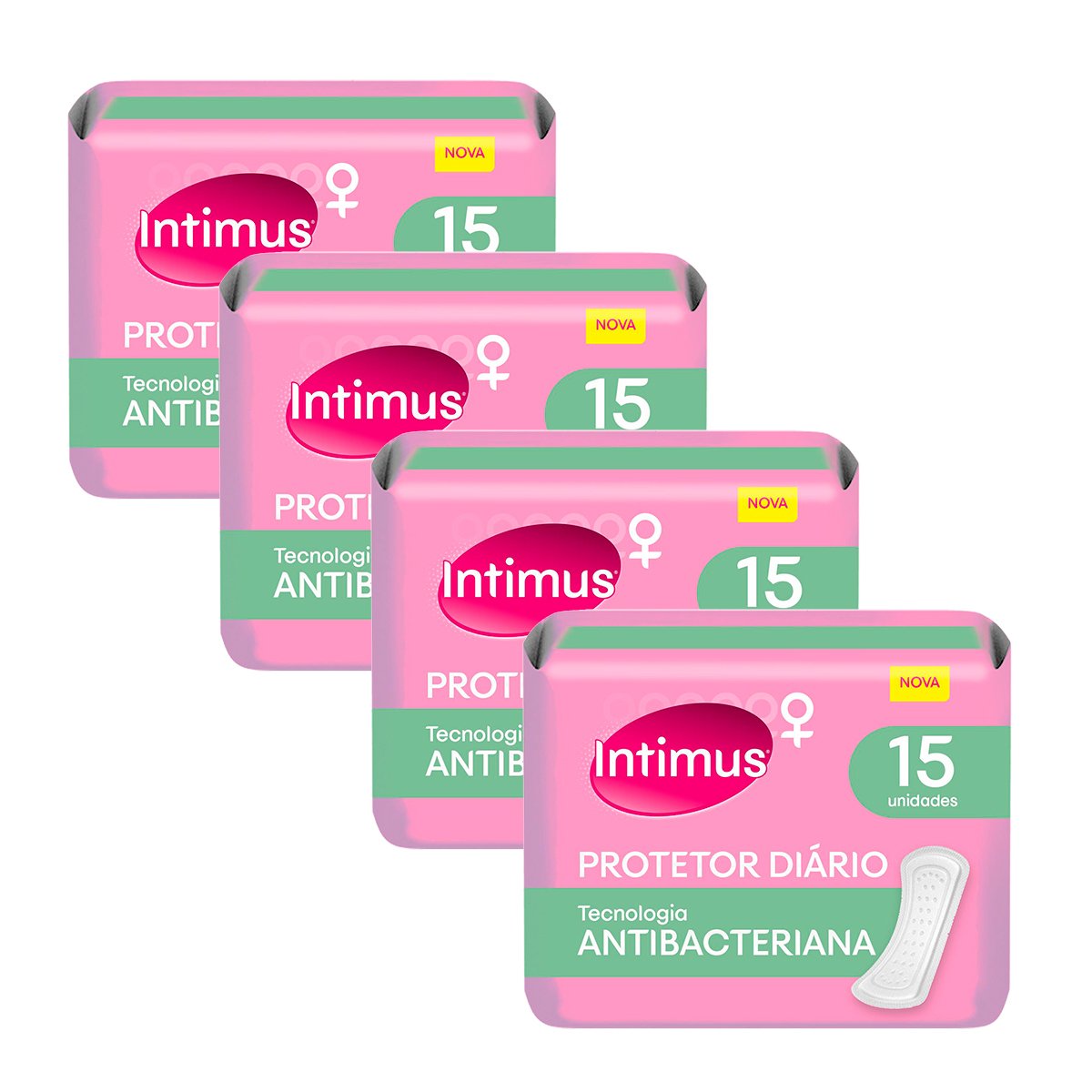 Kit Protetor Diário sem Abas Antibacteriano Intimus Pacote 15 Unidades - 10% Off