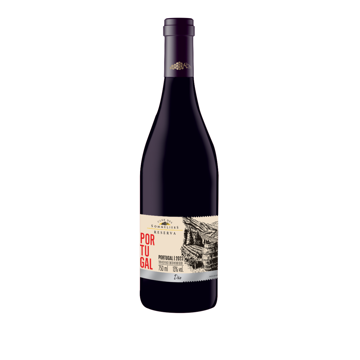 Vinho Tinto Portugues Clube Des Sommeliers Dao 750ml