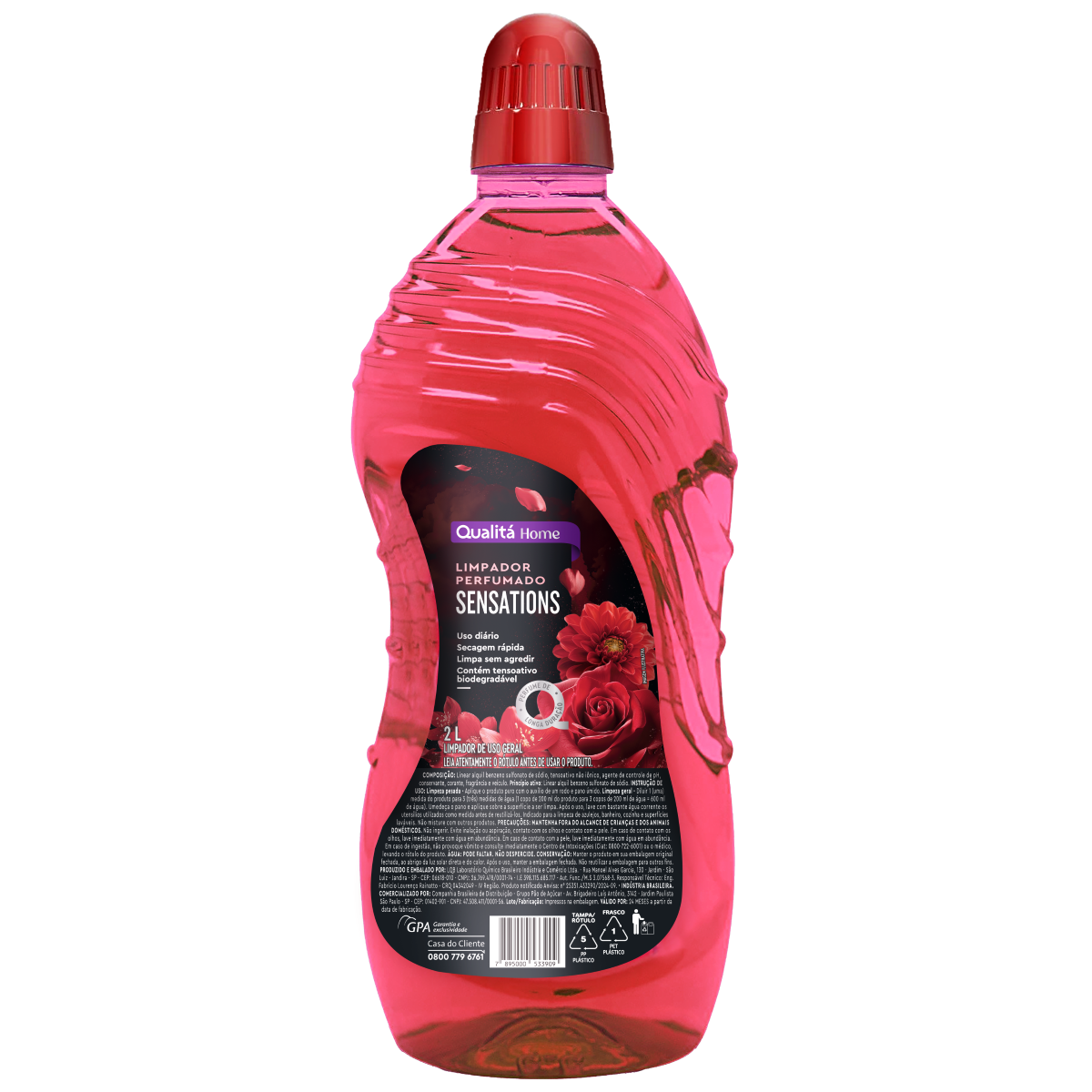 Limpador Perfumado Sensations Qualitá Home Garrafa 2l