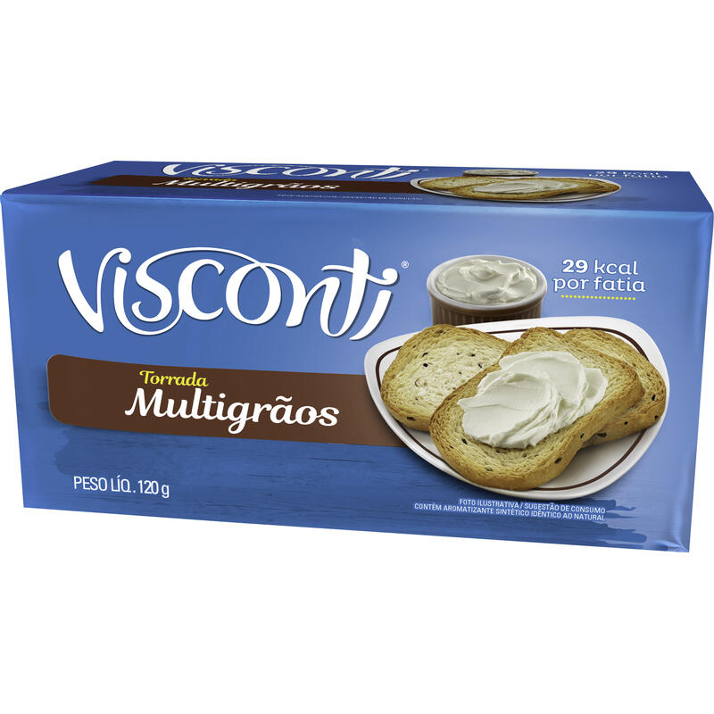 Torrada Multigrãos Visconti Pacote 120g