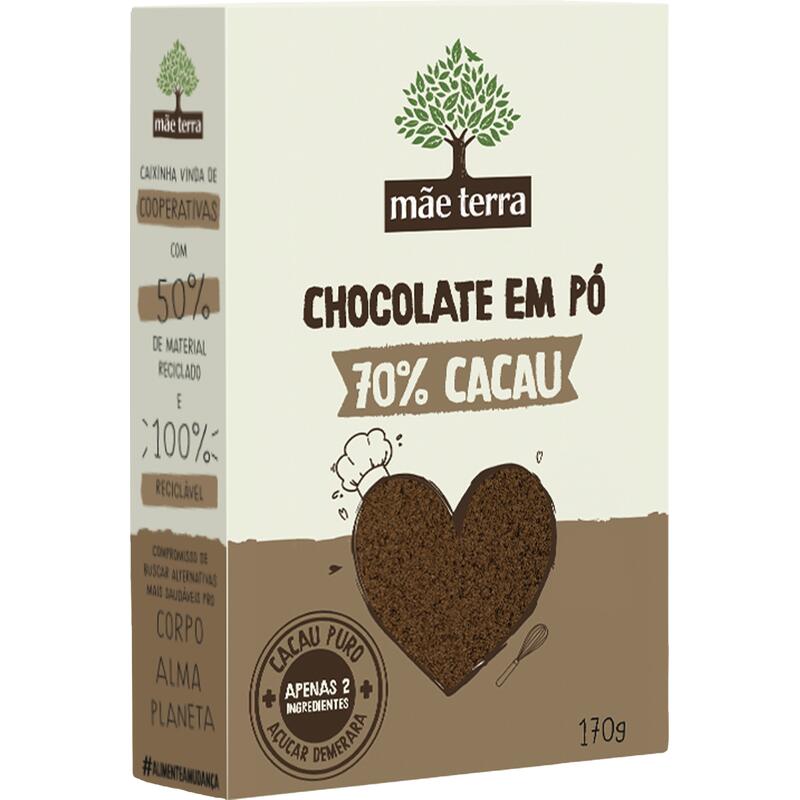 Chocolate em Pó Mãe Terra 70% Cacau 170g