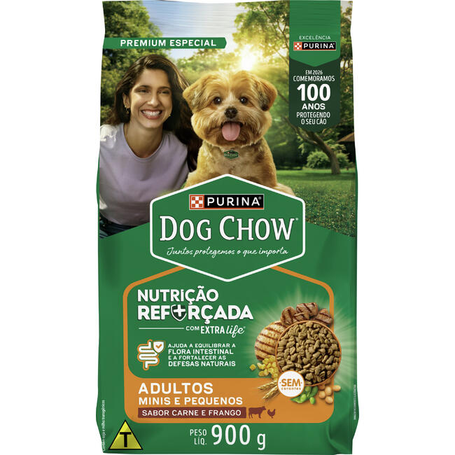 Alimento para Cães Adultos Dog Chow Raças Pequenas 900g