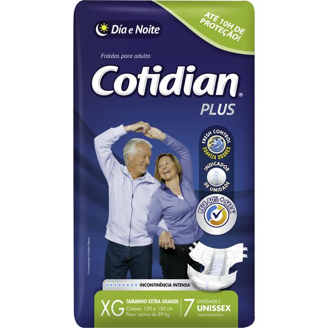 Fralda Geriátrica Cotidian Plus - XG 7 un