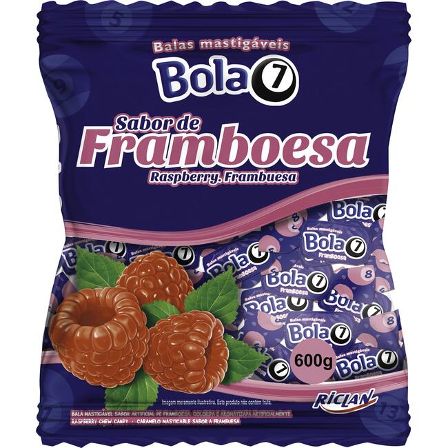 Bala Riclan Bola 7 Framboesa 600g