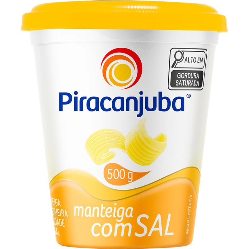 Manteiga Piracanjuba Com sal 500g