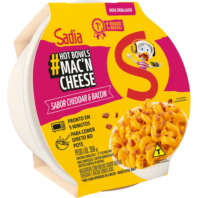 Macarrão Pronto Mac'N Cheese Sadia Bacon 350g
