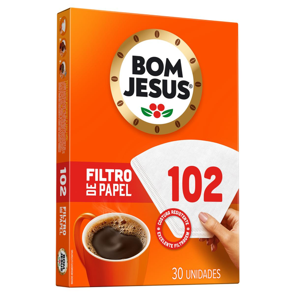Filtro de Papel Bom Jesus N. 102 - Com 30 Filtros