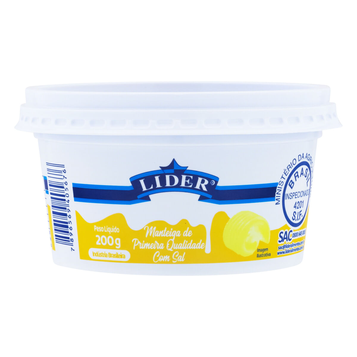 Manteiga Lider com Sal 200g