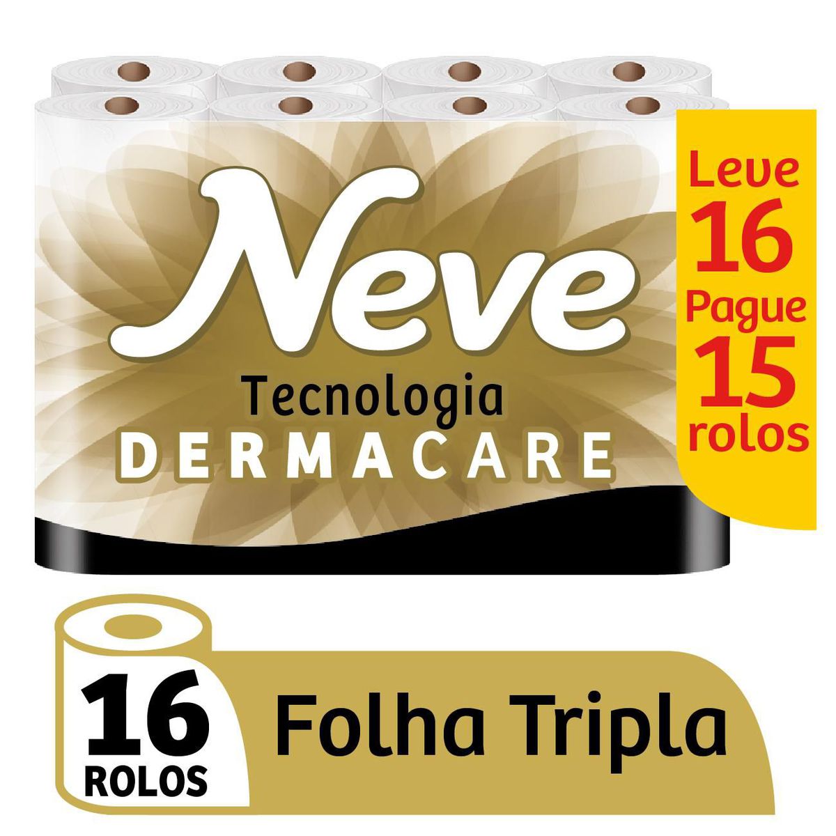 Papel Higiênico Folha Tripla Neutro Neve Supreme 20m  Leve 16 Pague 15 Unidades
