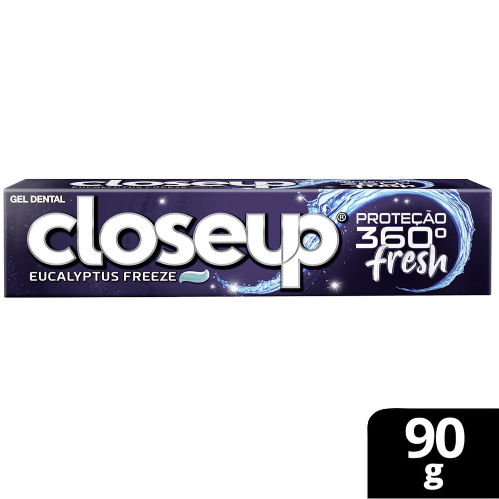 Gel Dental Eucalyptus Freeze Closeup Proteção 360° Fresh 90g