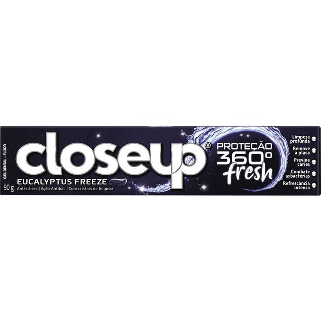 Gel Dental Eucalyptus Freeze Closeup Proteção 360° Fresh 90g