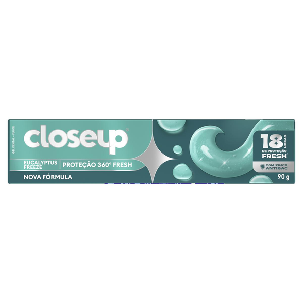 Gel Dental Eucalyptus Freeze Closeup Proteção 360° Fresh 90g