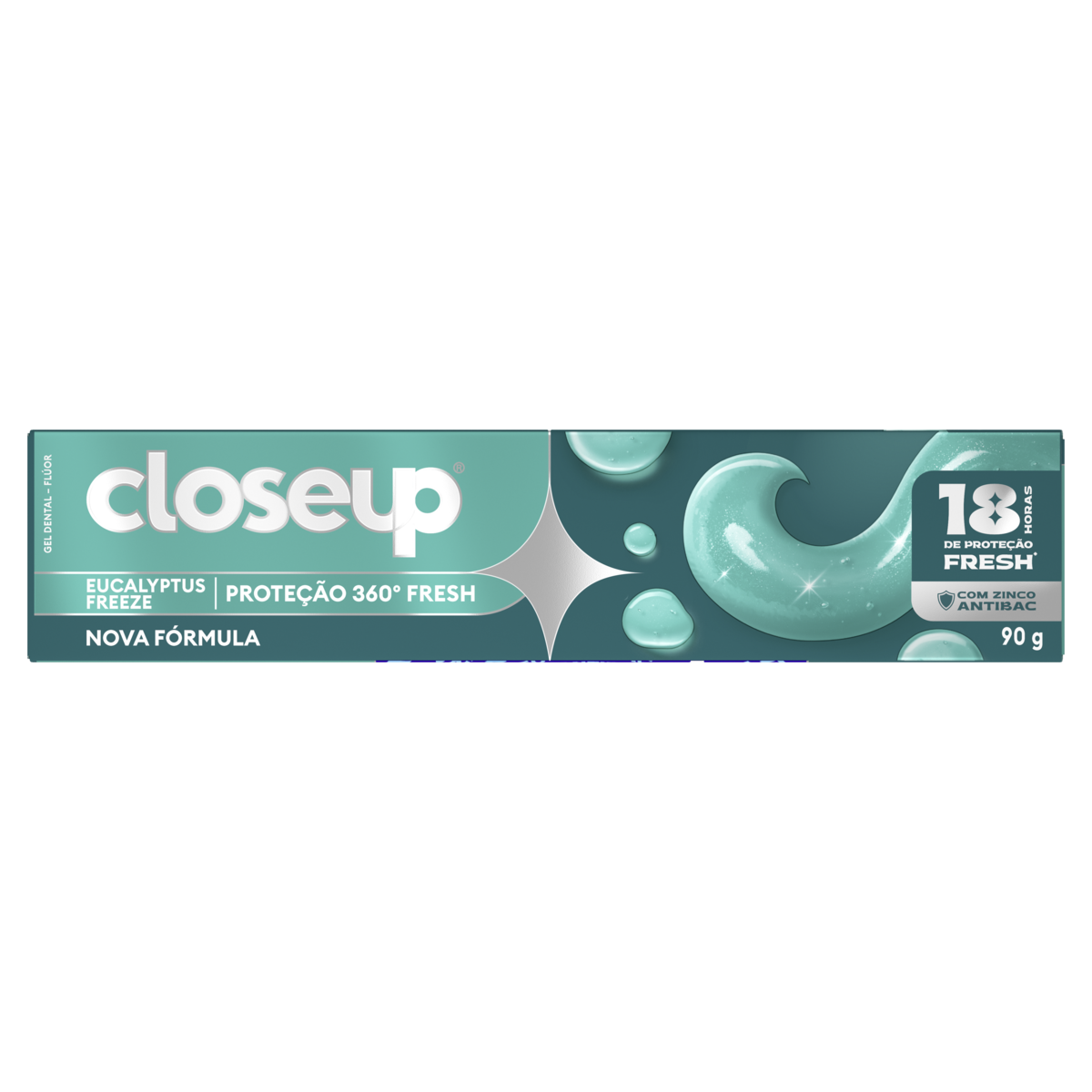 Gel Dental Eucalyptus Freeze Closeup Proteção 360° Fresh 90g