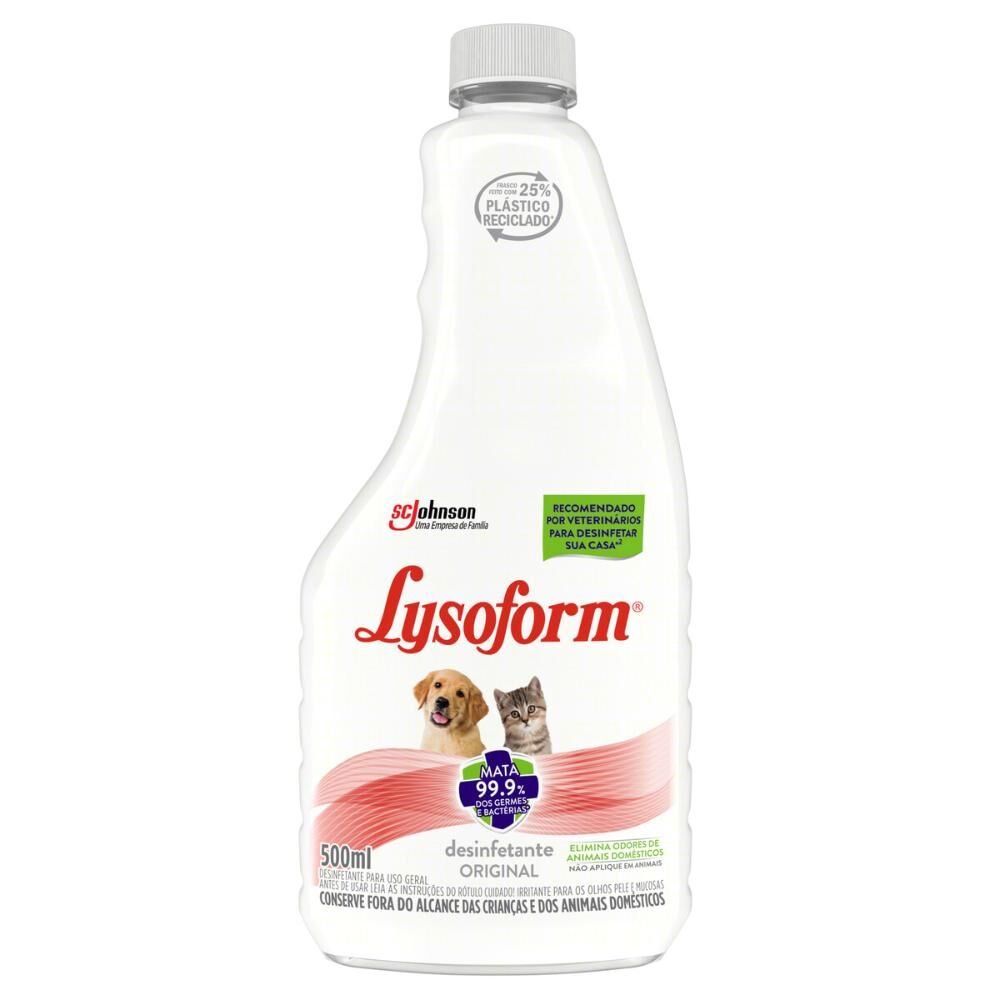 Desinfetante Lysoform Para Pets Original Refil 500ml