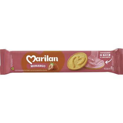 Biscoito Recheado Marilan Morango 90g